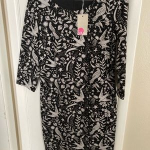 NWT boden black mystic woodland dress